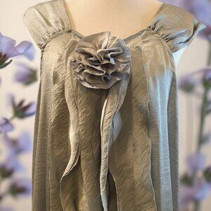 Crinkle flower and pleat blouse countrycore boho